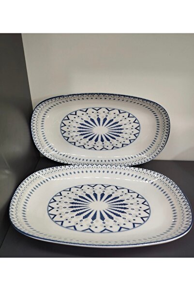 Güral Porselen Digital 2 Pieces 29 cm (Large) Salad, Presentation, Boat Plate