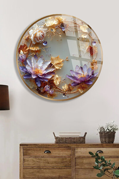 TAULART TABLIE DE PERETE ROTUNDĂ DIN STICLA INCASABILĂ – DESIGN ARTISTIC DE L...