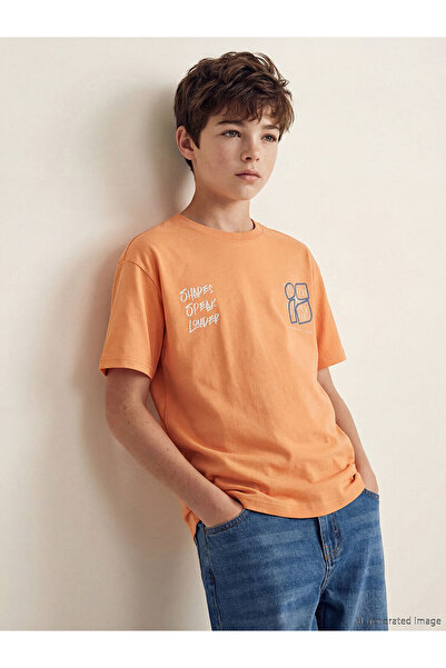 LC Waikiki Tricou pentru băieți Özmarka, cu imprimeu text și oraș, din noua c...