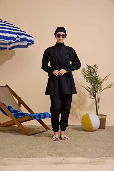 GAVLİA Women's Hijab Swimsuit 4-Piece Set - Full Coverage with Zipper..