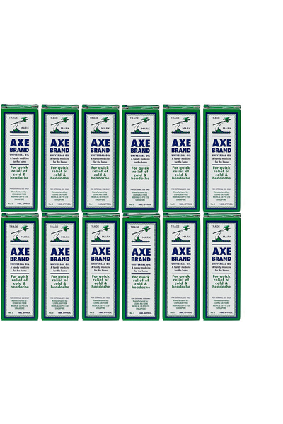 Axe Brand زيت عالمي لتخفيف البرد والصداع بسرعة 14 مل (عبوة من 12 قطعة)