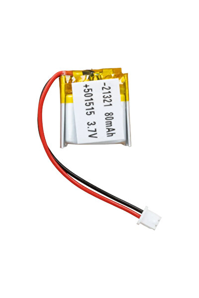 Efcell Lityum Polimer Pil 3.7V 80mAh Çok Amaçlı Soketli Batarya 501515