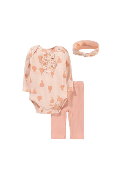 Bambimici - Printed Long Sleeve Pajama Set - Multicolor, 03M to 12M