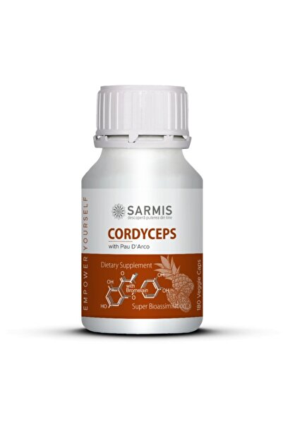 Sarmis Evolution Cordyceps+ cu Bromelaina - 180 cps veg pentru digestie