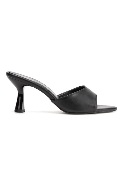 La Vivien Women's Stylish Thick Heeled Single Strap Slippers