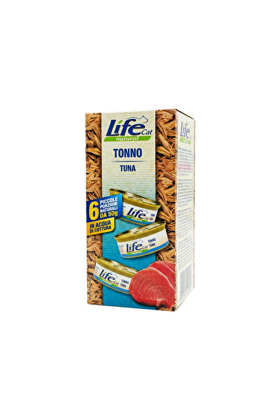 Life Cat طعام القطط الرطب الطبيعي من التونة - 100% طبيعي - 6 علب × 50 جرام