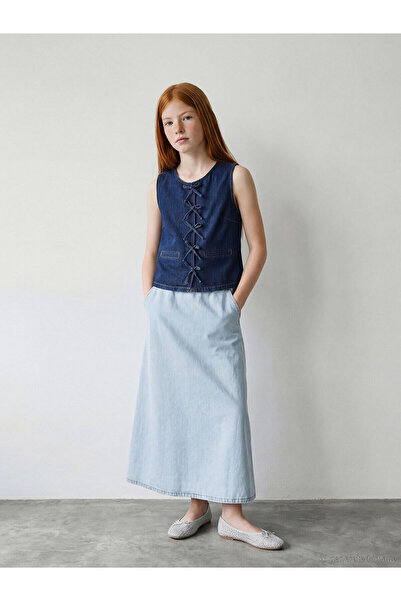 LC Waikiki Peak New Season Elastic Waist Girls' Jean Skirt