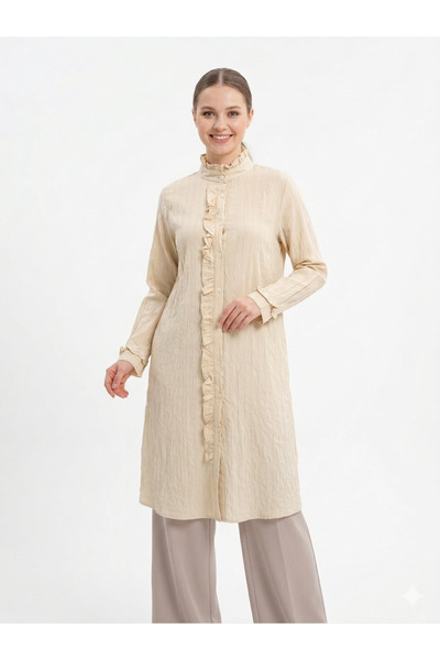 vatanseverbutik KADIN ÖNÜ FIRFIR DETAYLI TUNİK