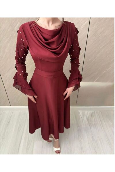 Pyramid masterpieces Girls' Dress in Elegant Burgundy Color