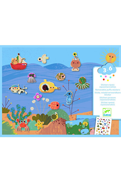 djeco Repositionable Stickers at the Beach and in the Countryside,