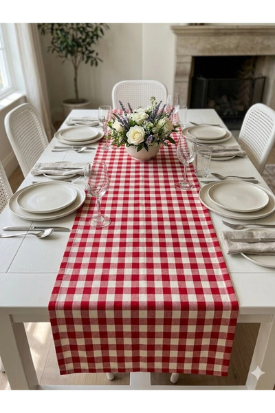 MASSARELLI Pötikare Series Decorative Red Polyester Runner 45*150cm