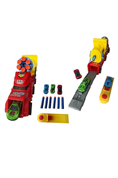 ADIRI SHOP Transport Truck + Car Launcher, Interactive Toy with Catapult Gun ...