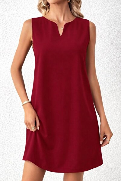 JANES Women's Strappy V-Neck Mini Imported Crepe Dress