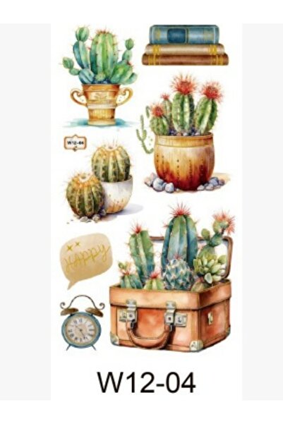 OEM Autocolant Decorativ Perete 3D cu Plante in Ghiveci Multicolori, cu Flutu...