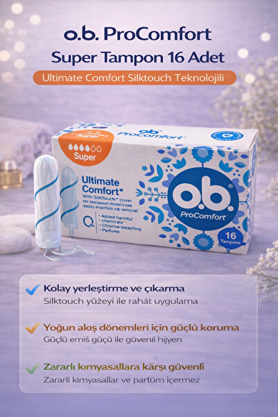 Genel Markalar o.b. ProComfort Super Tampon 16Lı 1 Paket Ultimate Comfort Sil...