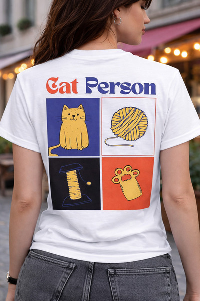 Toum Μαύρο μπλουζάκι με στάμπα Cat Persona