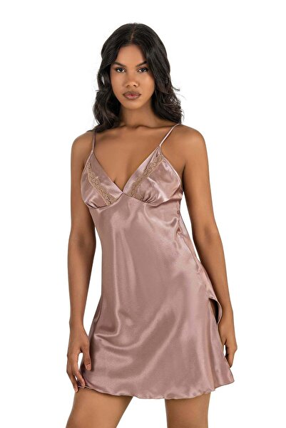 PRIMODA Women'S, Mink, Satin Nightgown