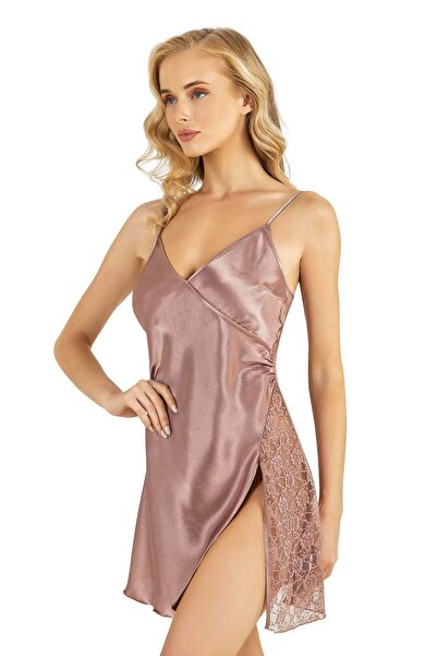 PRIMODA Women'S, Mink, Satin Nightgown