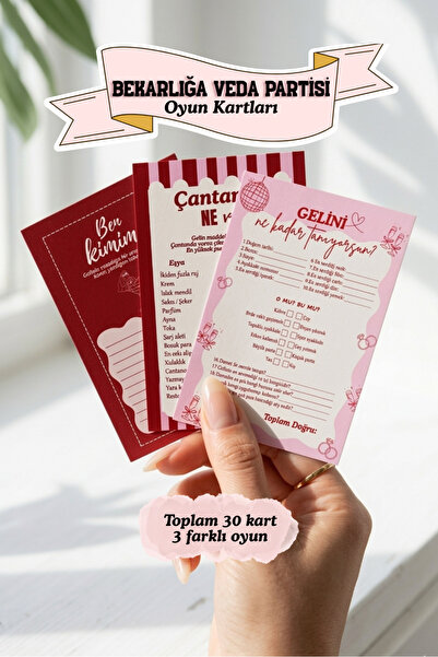 Funzee Bekarlığa Veda Oyun Kartları Seti 1 - Bride to Be Oyunları - 10 Kişili...