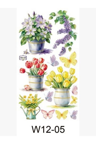 OEM 3D Decorative Wall Sticker with Multicolored Potted Plants, with Colorful...