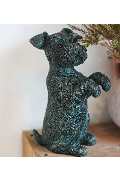 Burgess Decorative Terrier "Begging Terrier" Resin, Ornament for Garden or Ho...