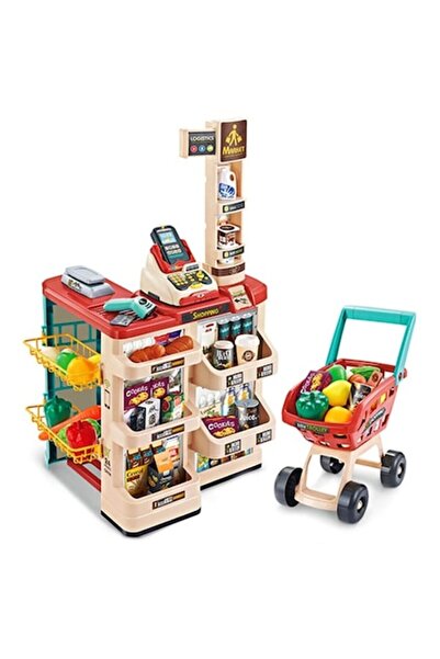 HOME SUPERMARKET Play Set with Shopping Cart
