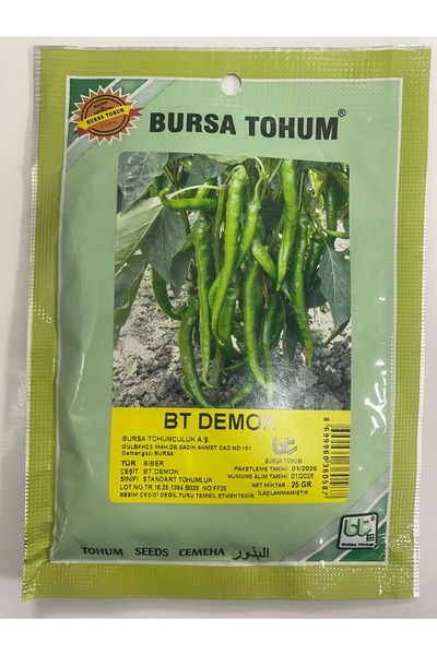 Bursa Tohumculuk BT Demok Tatlı Demre Biber Tohumu 25 gram