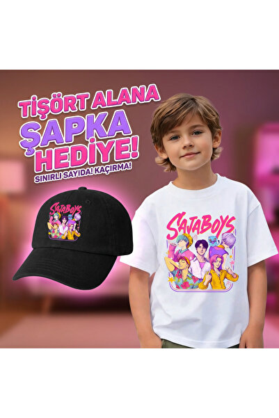 barsdepo Set tricou imprimat SajaBoys cu cadou PĂLĂRIE |   Calitate PREMIUM