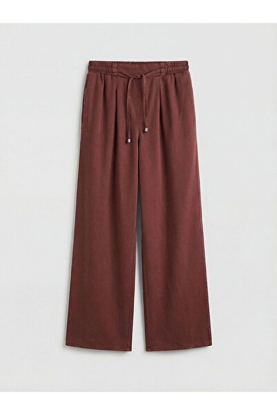 LC Waikiki Wideleg Women's Jeans Pants with Elastic Waist