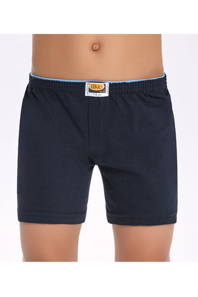 İlke بوكسر للأولاد مصنوع من القطن بنسبة 100%، خصر مطاطي، لون موحد، 6 قطع