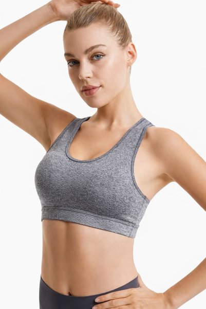 Vitra World Women High Impact Racerback Sports Bra Push Up Gym Workout Top Yoga Running Training Fitness
