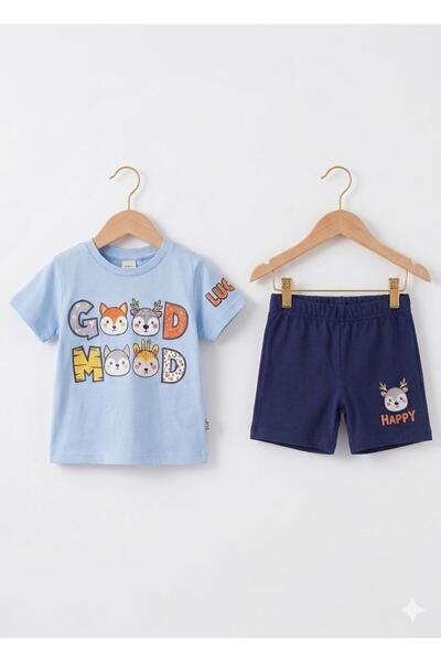 Efemkids 1\4 Year Old Summer Baby Boy Set Printed Newborn Baby Set T-Shirt + ...