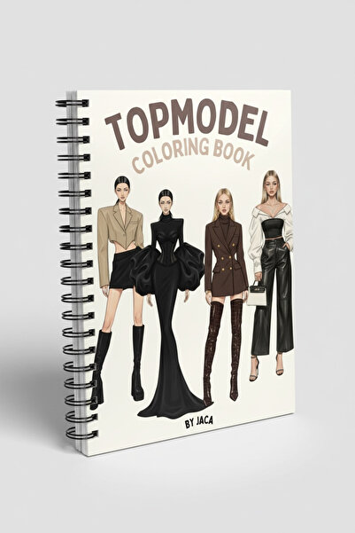 JACA TopModel Kıyafet Boyama Kıyafet Tasarım Büyük Boy Boyama Kitabı