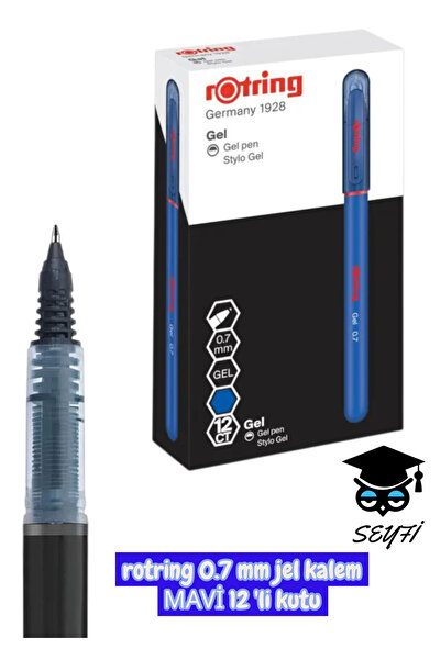 SEYFİKİRTASİYE صندوق يحتوي على 12 قلم جل من روترينغ بحجم 0.7 مم