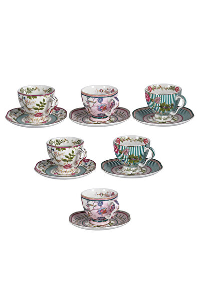 Lucky Art Florine Bone 6Lı Kahve Fincan Seti