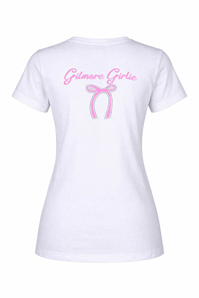 trender تي شيرت نسائي أبيض برقبة دائرية من Gilmore Ribbon 26YDT1000002