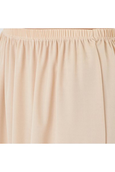 FASİON Women's Full Length Skirt Lining 2 Colors Beige Ecru