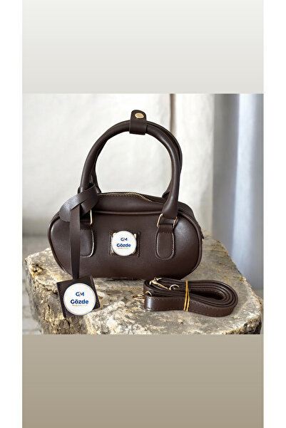 Gözde Mağazacılık Arma Detail Snap Fastener Baguette Women's Hand Shoulder Bag