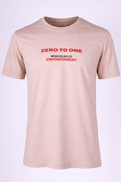 trender 26YDT1000024 تي شيرت رجالي من Stone Zero To One برقبة دائرية