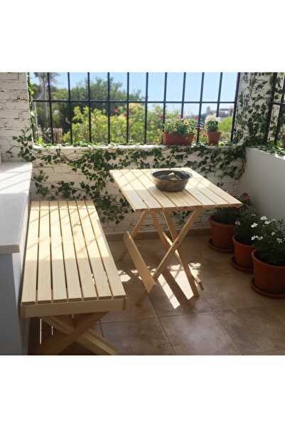 TK WOOD CRAFTS Tıplamaz Masif Ahşap Bank Bench Sandalye Mutfak Bank