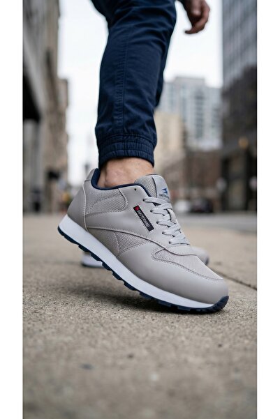 VELLINA Men's Gray Navy Blue Sole Casual Sneaker Flexible Lightweight Sole La...