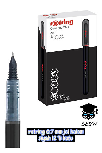 SEYFİKİRTASİYE Rotring 0.7 mm gel pen 12-piece box