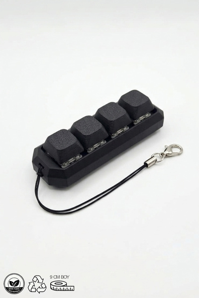 coon Blue Switch Mekanik Klavye Anahtarlık 4 Tuşlu Tıklama Sesli Stres Atıcı