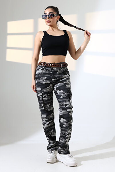 sports here Regular Fit Cargo Pocket Pack Commando/Military Camouflage Patter...