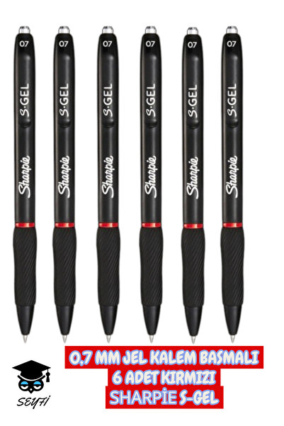 SEYFİKİRTASİYE Sharpi̇e S-Gel 0.7 mm Ink Press Gel Pen 3 Colors Blue Black Red