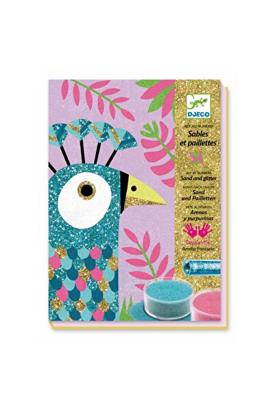djeco Atelier creativ cu nisip si sclipici - Pasari