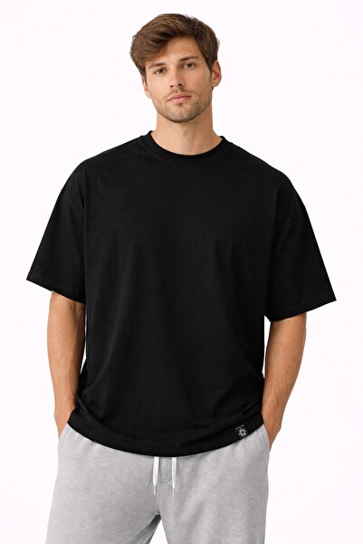 Lizbon Style Oversize Basic T-Shirt Unisex 100% Cotton Casual Fit Daily T-Shi...