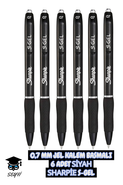 SEYFİKİRTASİYE Sharpi̇e S-Gel 0.7 mm Ink Press Gel Pen 3 Colors Blue Black Red