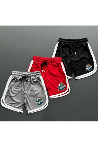 NewCabin Νέα σεζόν Premium Honeycomb Fabric 3-pack FLCN Printed GYM-Casual Σορτς