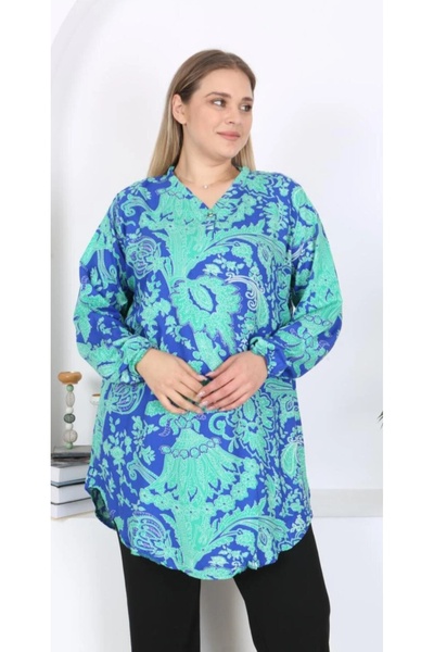 Tunikteks Tunic woven viscose cotton with a soft flow and comfortable cut.